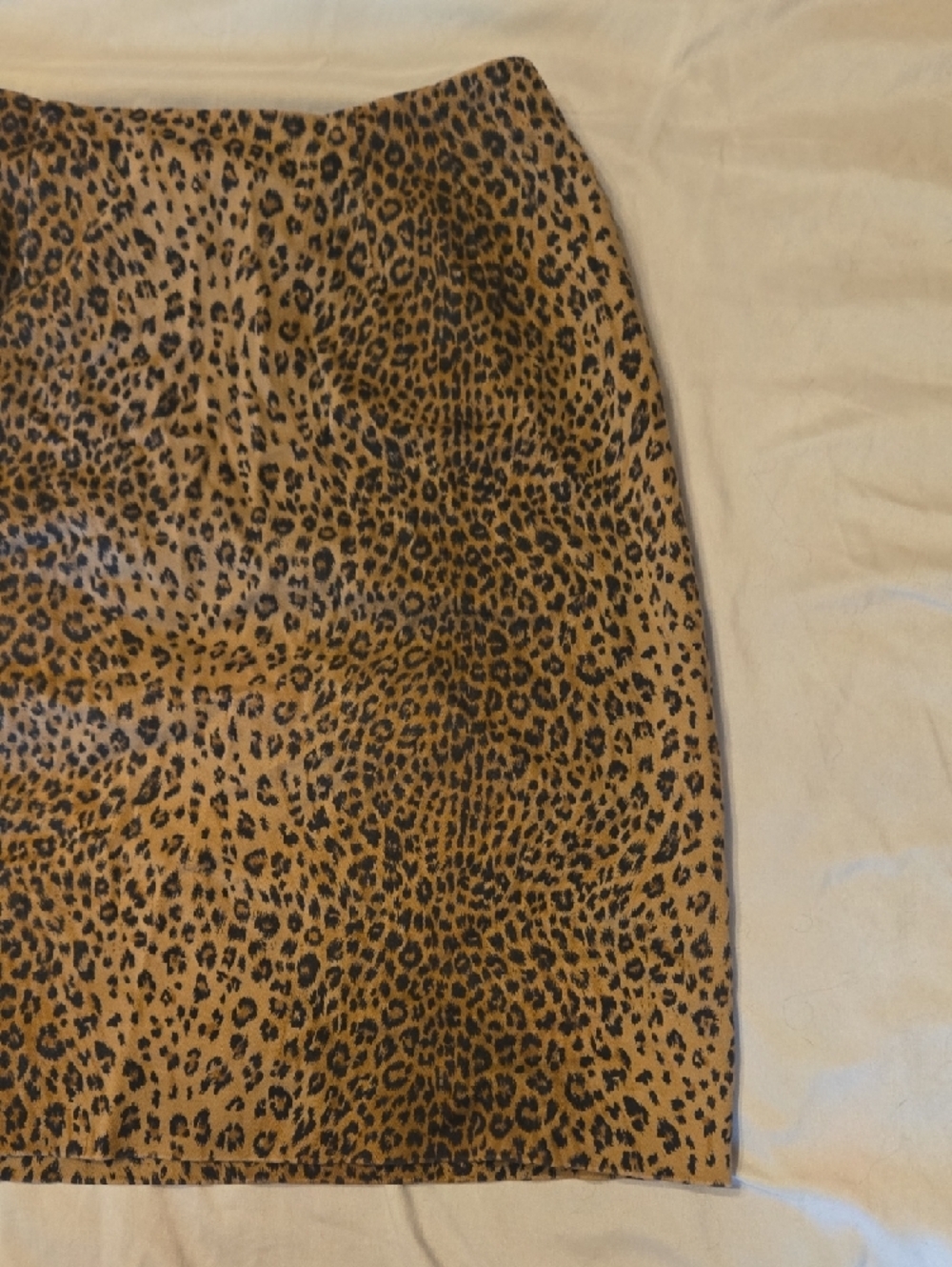 Leopard Print Pencil Skirt in Tan - Picture 7 of 7